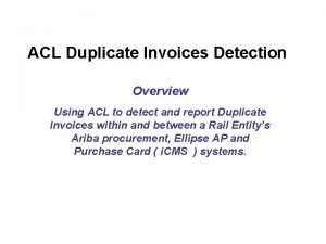 Duplicate payment detection