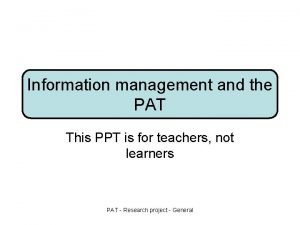 Information management ppt
