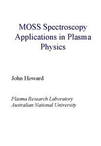 Spectroscopy