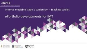 Internal medicine stage 1 curriculum teaching toolkit e