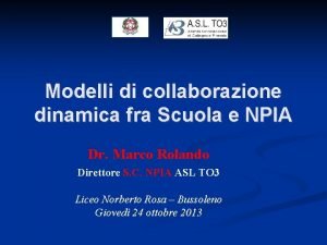 Modelli di collaborazione dinamica fra Scuola e NPIA