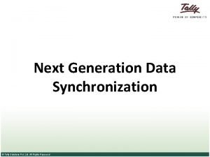 Data synchronization in tally
