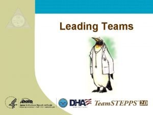 Leading Teams Leading Teams Exercise Leadership INSTRUCTIONS Mod