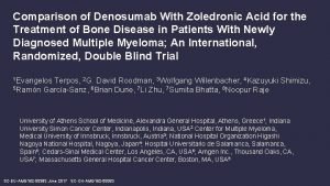 Comparison of Denosumab With Zoledronic Acid for the