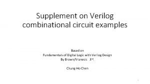 Combinational circuit verilog