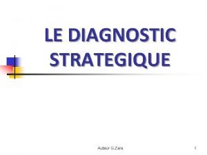 Diagnostic stratégique externe