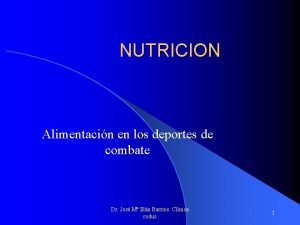 NUTRICION Alimentacin en los deportes de combate Dr