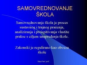 Instrumenti za samovrednovanje