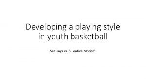 Youth basketball set