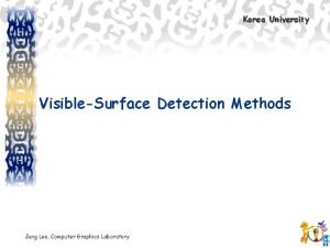 Korea University VisibleSurface Detection Methods Jung Lee Computer