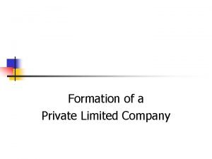 Memorandum of private limited company