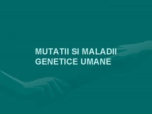 Maladii genetice umane