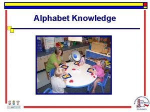 Alphabet Knowledge THE NEFEC REACH PROJECT was funded