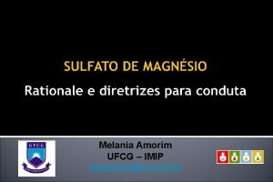 Melania Amorim UFCG IMIP melamorimuol com br Homenagem