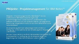 notesanwendungen de PROjekte Projektmanagement fr IBM Notes PROjekte