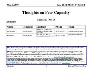 March 2007 doc IEEE 802 11 070358 r