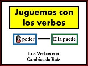 Juguemos con los verbos poder Ella puede Los