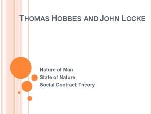 Thomas hobbes human nature