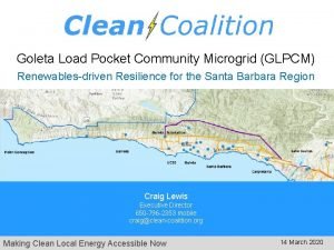 Goleta Load Pocket Community Microgrid GLPCM Renewablesdriven Resilience