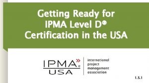 Ipma self assessment Ipma self assessment