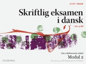 Reflekterende artikel dansk