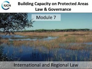 Building Capacity on Protected Areas Law Governance Module