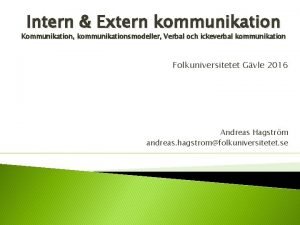 Kommunikationsmodeller