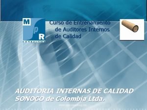 Curso de Entrenamiento de Auditores Internos de Calidad