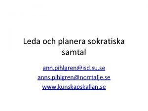 Leda och planera