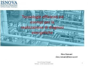 Tecnologie efficienti ed esempi per la realizzazione di