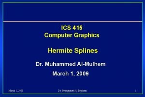 Hermite curve in computer graphics