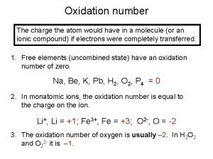 Oxidation number vs formal charge