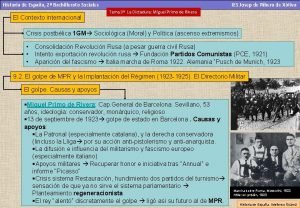 Historia de Espaa 2 Bachillerato Sociales El Contexto