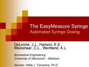 The Easy Measure Syringe Automated Syringe Dosing De