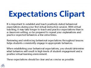 Behavior expectations clipart