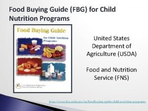 Food buying guide cacfp