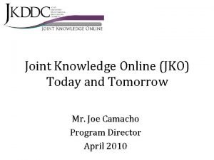 Jko joint knowledge online
