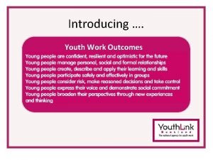 Youth work outcomes