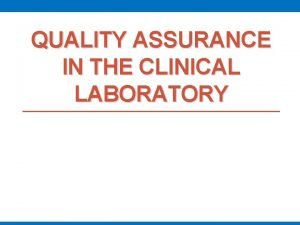 A clinical laboratory path of workflow is