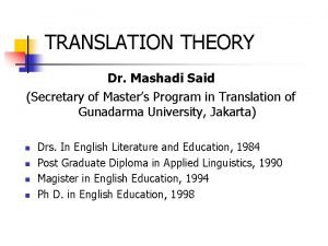 Dr mashadi