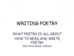 What is the poem all about?