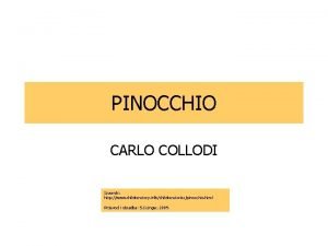 Carlo goldoni pinocchio