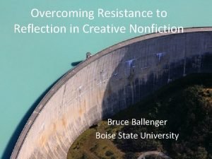 Reflection of creative nonfiction
