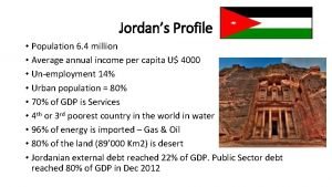 Jordans Profile Population 6 4 million Average annual