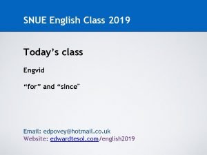 SNUE English Class 2019 Todays class Engvid for