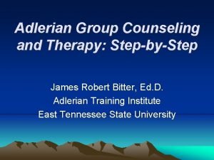 Adlerian group counseling