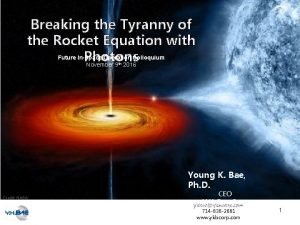 Tyranny of the rocket equation