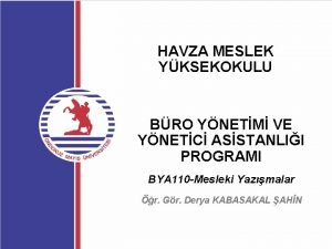 HAVZA MESLEK YKSEKOKULU BRO YNETM VE YNETC ASSTANLII