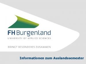 Fh burgenland partnerhochschulen