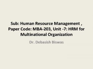 Sub human resources